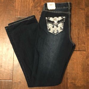 NWT “ one five one”boot cut blue jeans wit…